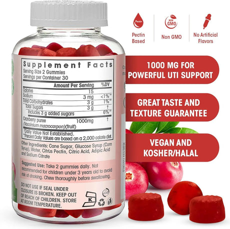 FLAMINGO SUPPLEMENTS - Flamingo Supplements Cranberry Gummies 1000Mg. 60 Capsulas - The Red Vitamin MX - Suplementos Alimenticios - {{ shop.shopifyCountryName }}