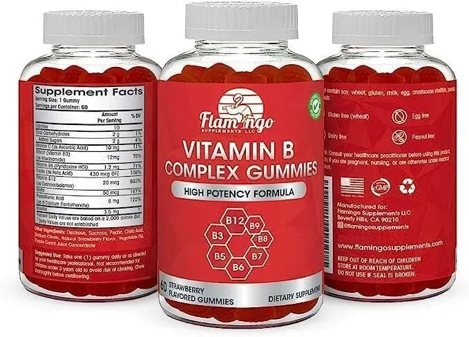 FLAMINGO SUPPLEMENTS - Flamingo Supplements Vitamin B Complex 60 Gomitas - The Red Vitamin MX - Suplementos Alimenticios - {{ shop.shopifyCountryName }}