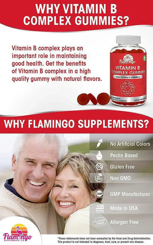 FLAMINGO SUPPLEMENTS - Flamingo Supplements Vitamin B Complex 60 Gomitas - The Red Vitamin MX - Suplementos Alimenticios - {{ shop.shopifyCountryName }}