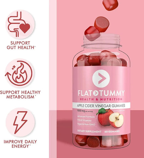 FLAT TUMMY - Flat Tummy Apple Cider Vinegar Gummies 60 Gomitas - The Red Vitamin MX - Suplementos Alimenticios - {{ shop.shopifyCountryName }}