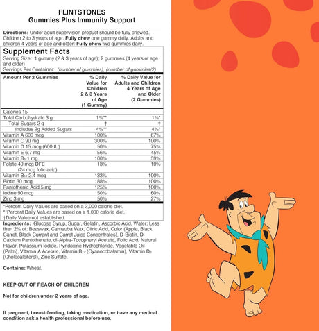 FLINTSTONES VITAMINS - Flintstones Gummies Kids Vitamins with Immunity Support 150 Gomitas - The Red Vitamin MX - Suplementos Alimenticios - {{ shop.shopifyCountryName }}