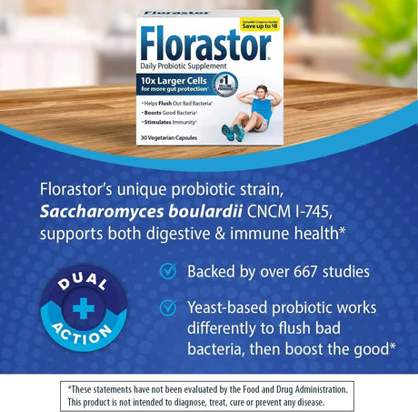 FLORASTOR - Florastor Probiotics 30 Capsulas - The Red Vitamin MX - Suplementos Alimenticios - {{ shop.shopifyCountryName }}