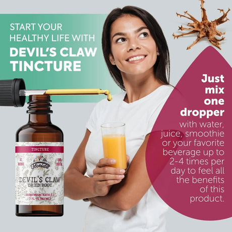 FLORIDA HERBS - Devil's Claw Tincture Alcohol Free Organic Extract 700Mg. 60Ml. - The Red Vitamin MX - Suplementos Alimenticios - {{ shop.shopifyCountryName }}