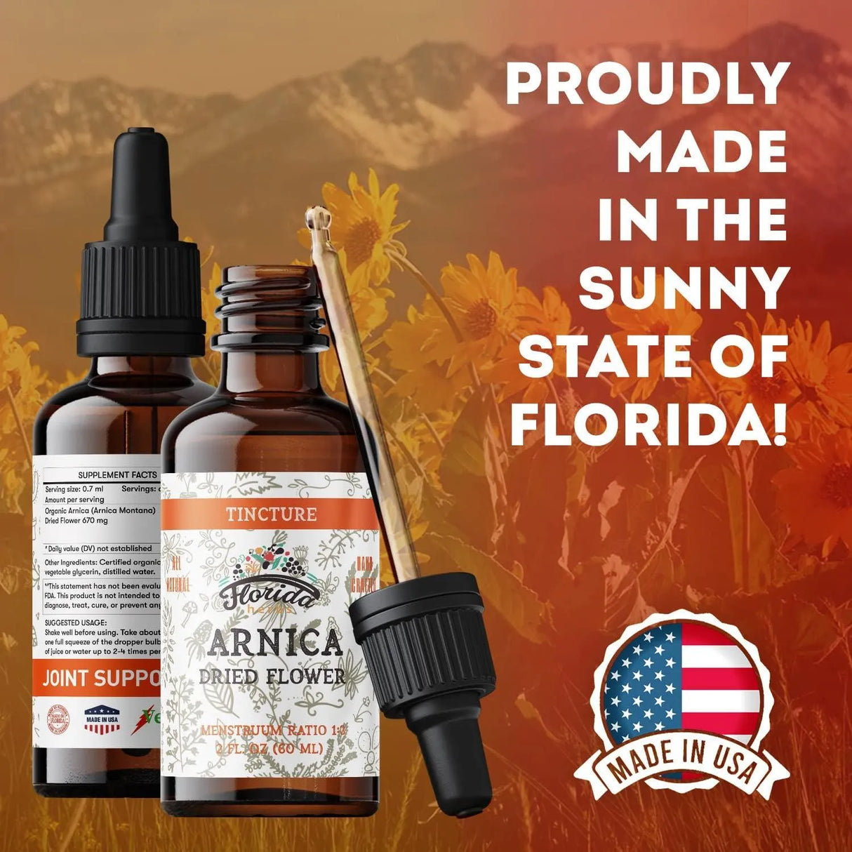 FLORIDA HERBS - Florida Herbs Arnica Tincture 60Ml. - The Red Vitamin MX - Suplementos Alimenticios - {{ shop.shopifyCountryName }}