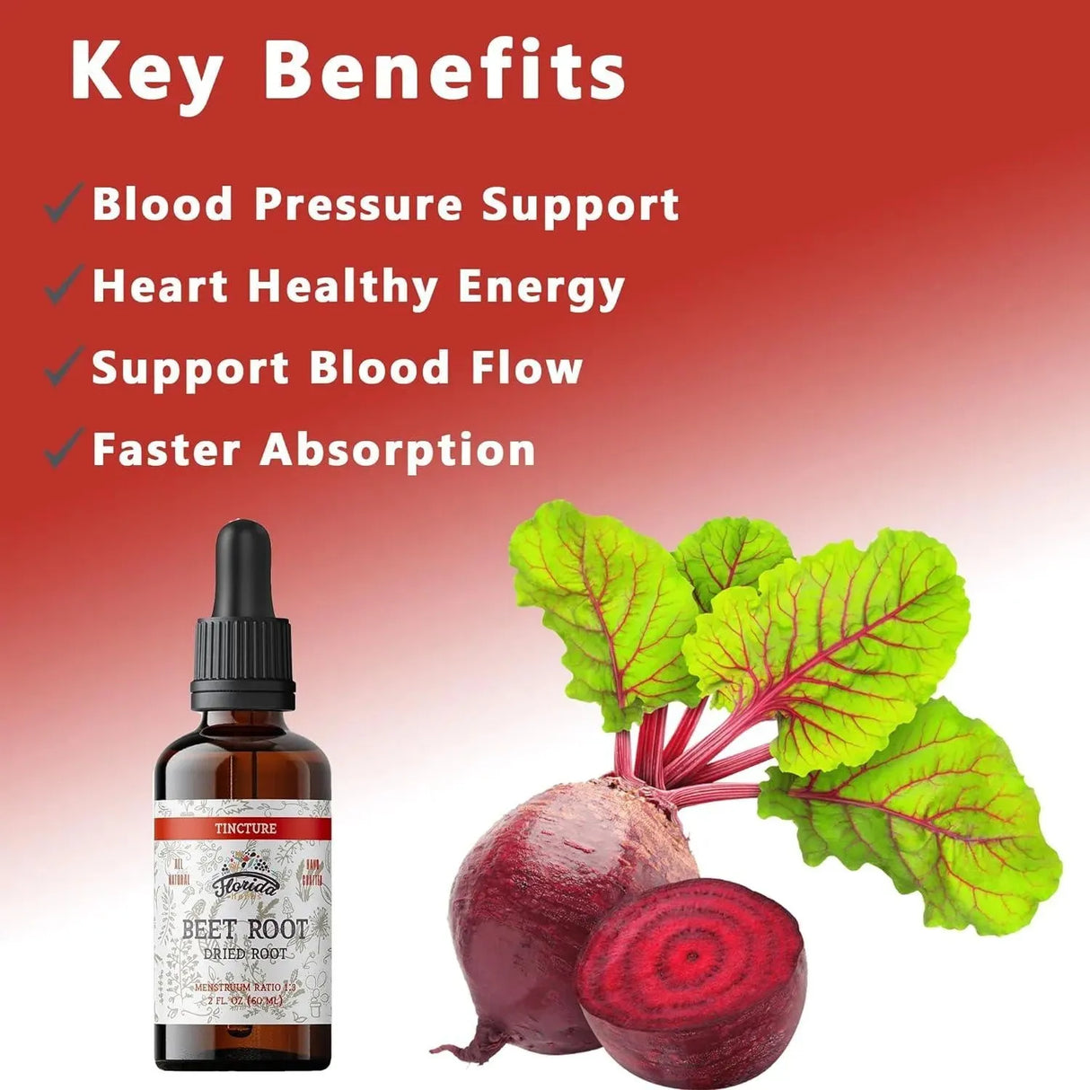 FLORIDA HERBS - Florida Herbs Beet Root Extract 60Ml. - The Red Vitamin MX - Suplementos Alimenticios - {{ shop.shopifyCountryName }}