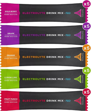 FLUID TACTICAL - Fluid Tactical Electrolyte Powder Packets Variety Pack 25 Paquetes - The Red Vitamin MX - Suplementos Alimenticios - {{ shop.shopifyCountryName }}