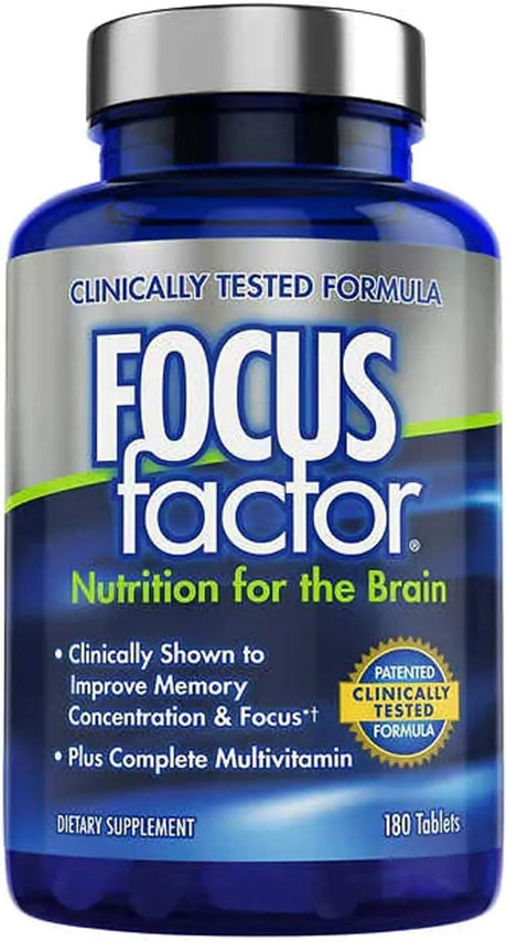 FOCUS FACTOR - Focus Factor Brain Supplement 180 Tabletas - The Red Vitamin MX - Suplementos Alimenticios - {{ shop.shopifyCountryName }}