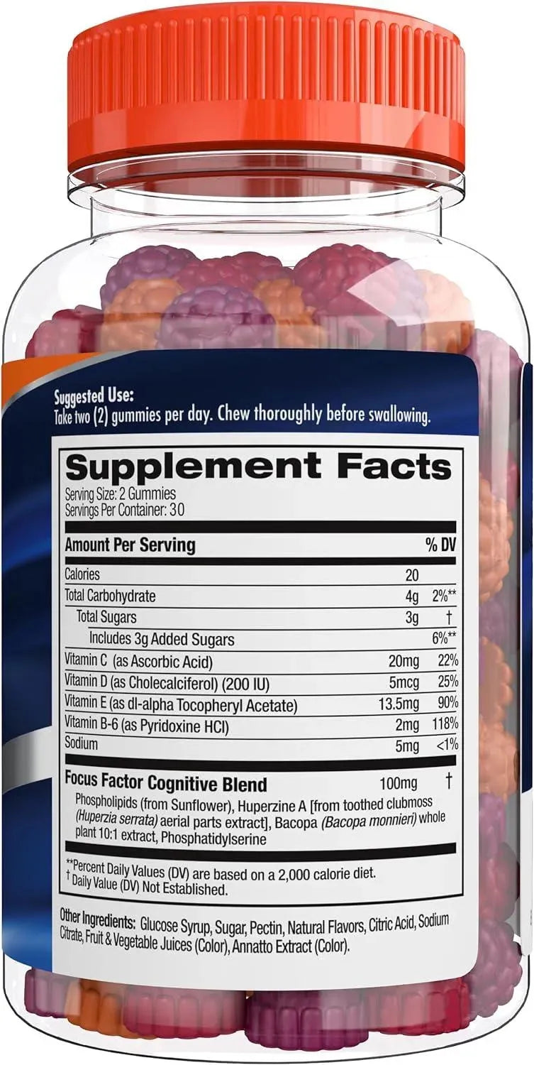 FOCUS FACTOR - Focus Factor Nootropic Gummies 60 Gomitas - The Red Vitamin MX - Suplementos Alimenticios - {{ shop.shopifyCountryName }}