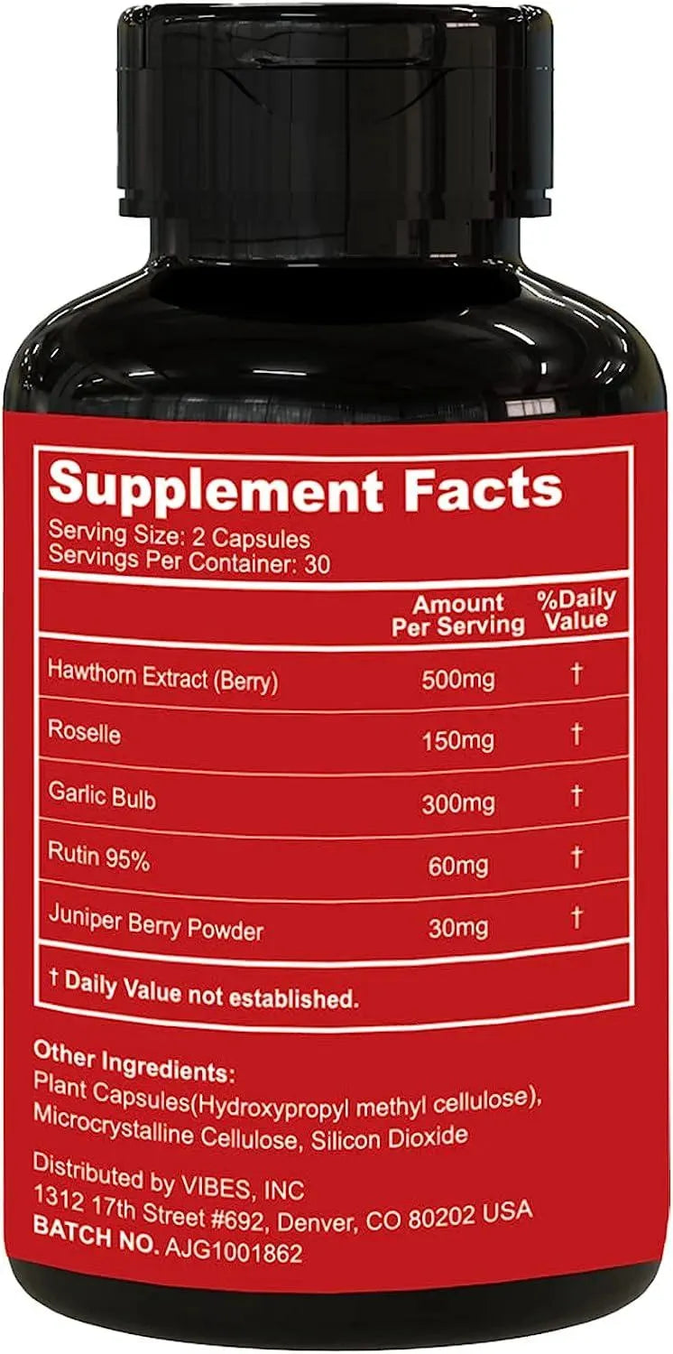 FOCUSWELL - Focuswell Hawthorn Berry Capsules Supplement 60 Capsulas - The Red Vitamin MX - Suplementos Alimenticios - {{ shop.shopifyCountryName }}