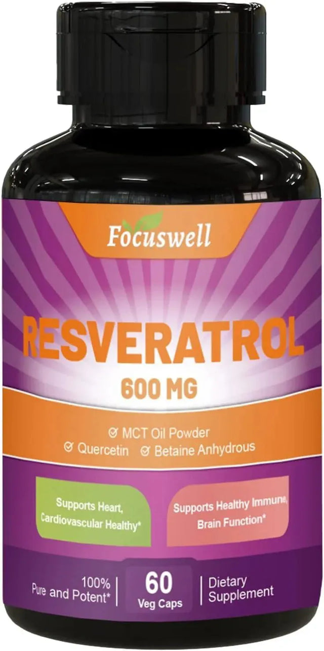 FOCUSWELL - Focuswell Resveratrol 600Mg. 60 Capsulas - The Red Vitamin MX - Suplementos Alimenticios - {{ shop.shopifyCountryName }}