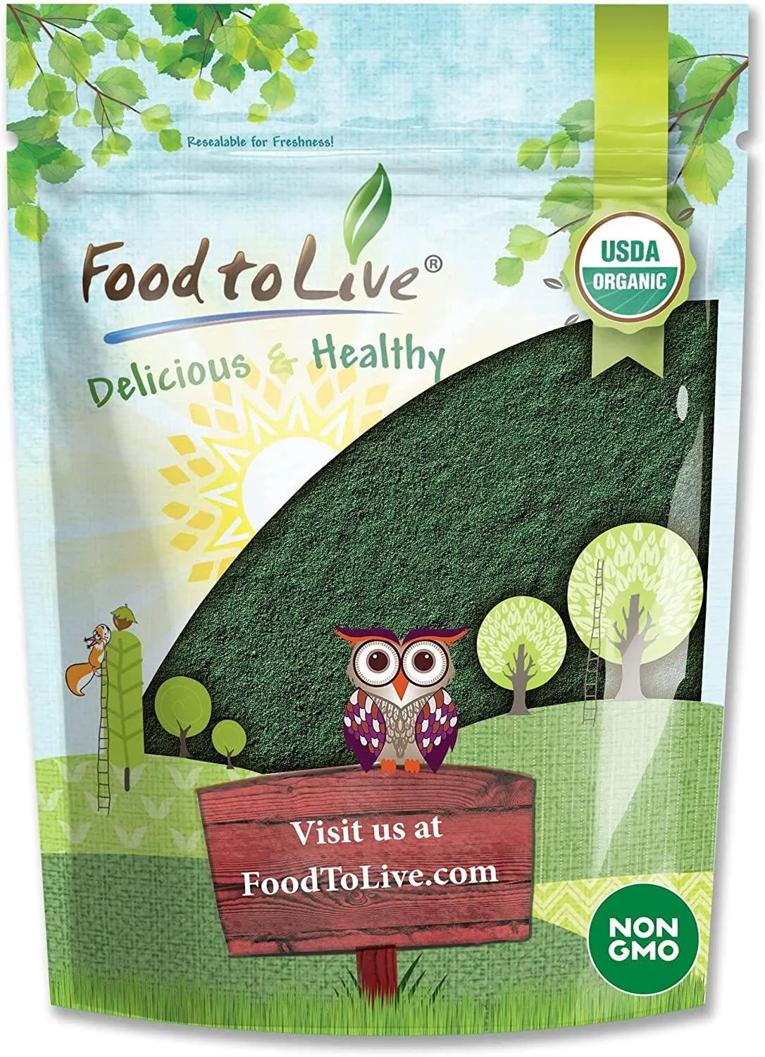 FOOD TO LIVE - Food to Live Organic Spirulina Powder 113Gr. - The Red Vitamin MX - Suplementos Alimenticios - {{ shop.shopifyCountryName }}