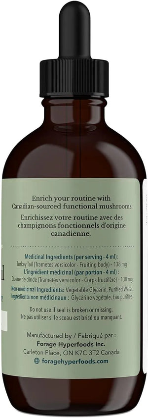 FORAGE HYPERFOODS - Forage Hyperfoods Canadian Wild Turkey Tail Mushroom Superfood Liquid 118Ml. - The Red Vitamin MX - Suplementos Alimenticios - {{ shop.shopifyCountryName }}