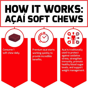 FORCE FACTOR - Force Factor Acai Soft Chews 30 Tabletas Masticables - The Red Vitamin MX - Suplementos Alimenticios - {{ shop.shopifyCountryName }}