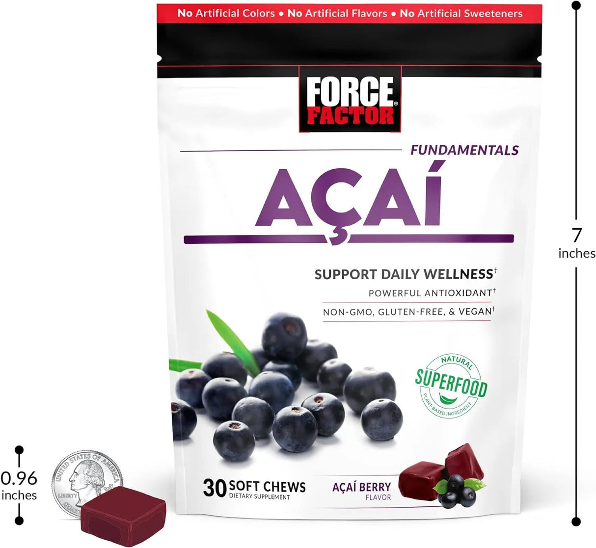 FORCE FACTOR - Force Factor Acai Soft Chews 30 Tabletas Masticables - The Red Vitamin MX - Suplementos Alimenticios - {{ shop.shopifyCountryName }}