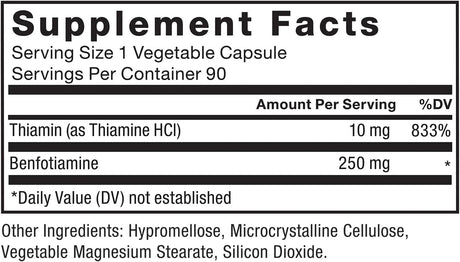 FORCE FACTOR - FORCE FACTOR Benfotiamine Plus Thiamine 90 Capsulas - The Red Vitamin MX - Suplementos Alimenticios - {{ shop.shopifyCountryName }}