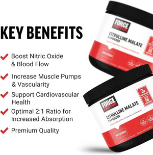FORCE FACTOR - FORCE FACTOR Citrulline Malate 2:1 Powder 204.6Gr. - The Red Vitamin MX - Suplementos Alimenticios - {{ shop.shopifyCountryName }}