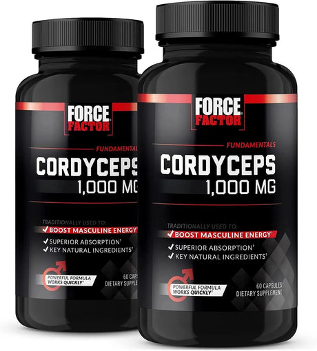 FORCE FACTOR - Force Factor Cordyceps 1000Mg. 60 Capsulas 2 Pack - The Red Vitamin MX - Suplementos Alimenticios - {{ shop.shopifyCountryName }}