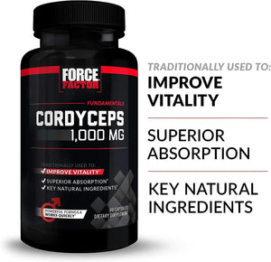 FORCE FACTOR - Force Factor Cordyceps 1000Mg. 60 Capsulas 2 Pack - The Red Vitamin MX - Suplementos Alimenticios - {{ shop.shopifyCountryName }}