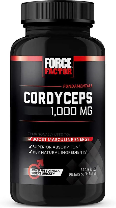 FORCE FACTOR - Force Factor Cordyceps Capsules 1000Mg. 60 Capsulas - The Red Vitamin MX - Suplementos Alimenticios - {{ shop.shopifyCountryName }}
