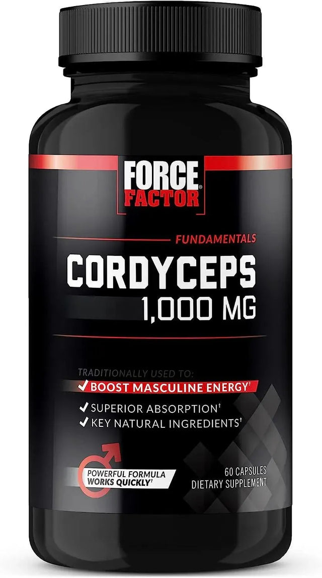 FORCE FACTOR - Force Factor Cordyceps Capsules 1000Mg. 60 Capsulas - The Red Vitamin MX - Suplementos Alimenticios - {{ shop.shopifyCountryName }}