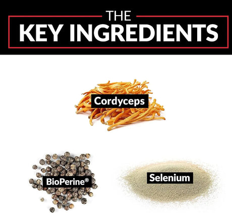 FORCE FACTOR - Force Factor Cordyceps Capsules 1000Mg. 60 Capsulas - The Red Vitamin MX - Suplementos Alimenticios - {{ shop.shopifyCountryName }}