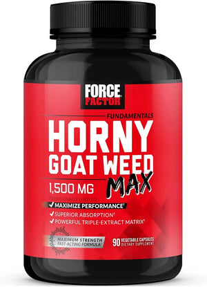 FORCE FACTOR - Force Factor Horny Goat Weed Max 1500Mg. 90 Capsulas - The Red Vitamin MX - Suplementos Alimenticios - {{ shop.shopifyCountryName }}