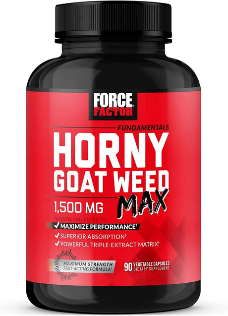 FORCE FACTOR - Force Factor Horny Goat Weed Max 1500Mg. 90 Capsulas - The Red Vitamin MX - Suplementos Alimenticios - {{ shop.shopifyCountryName }}