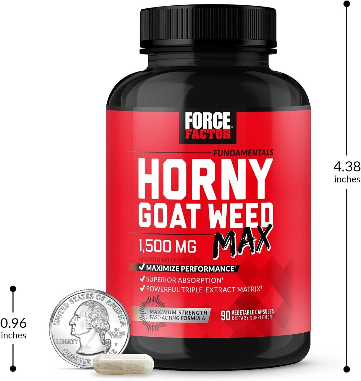 FORCE FACTOR - Force Factor Horny Goat Weed Max 1500Mg. 90 Capsulas - The Red Vitamin MX - Suplementos Alimenticios - {{ shop.shopifyCountryName }}