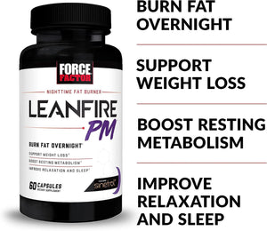 FORCE FACTOR - Force Factor LeanFire PM, Weight Loss Pills 120 Capsulas - The Red Vitamin MX - Suplementos Alimenticios - {{ shop.shopifyCountryName }}