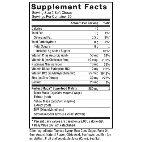 FORCE FACTOR - Force Factor Perfect Maca 60 Gomitas - The Red Vitamin MX - Suplementos Alimenticios - {{ shop.shopifyCountryName }}