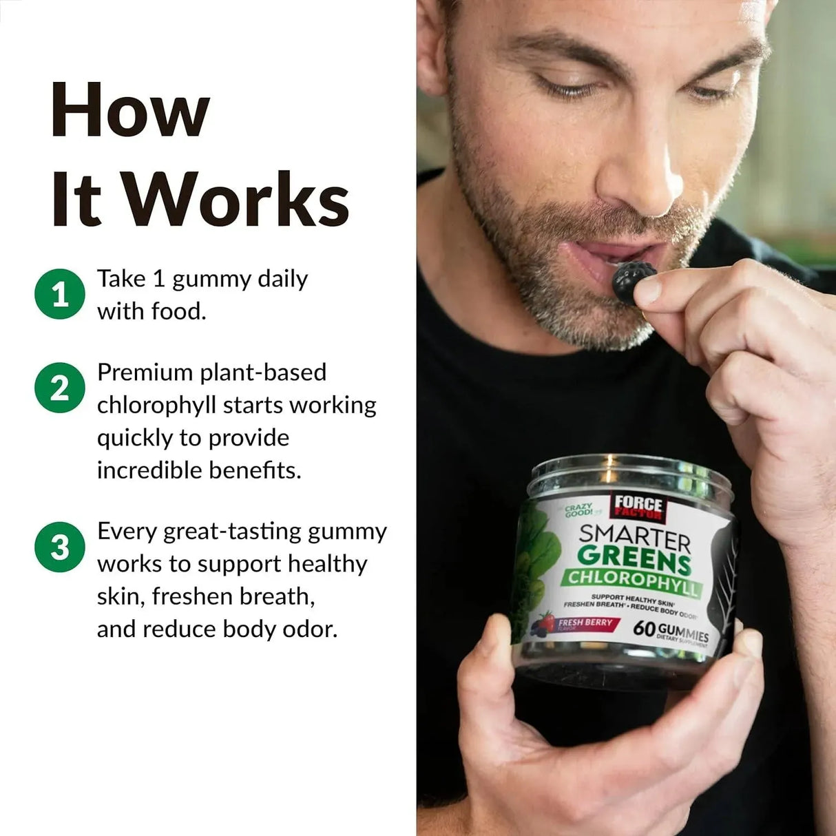 FORCE FACTOR - Force Factor Smarter Greens Chlorophyll Gummies 60 Gomitas - The Red Vitamin MX - Suplementos Alimenticios - {{ shop.shopifyCountryName }}