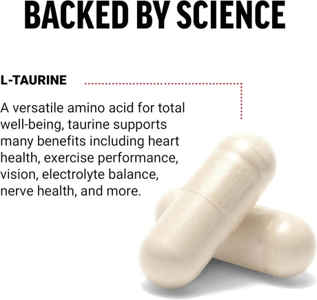 FORCE FACTOR - FORCE FACTOR Taurine 500Mg. 180 Capsulas - The Red Vitamin MX - Suplementos Alimenticios - {{ shop.shopifyCountryName }}