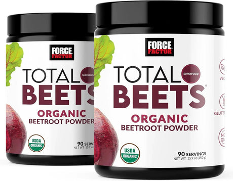 FORCE FACTOR - Force Factor Total Beets Organic Beetroot Powder 450Gr. 2 Pack - The Red Vitamin MX - Suplementos Alimenticios - {{ shop.shopifyCountryName }}