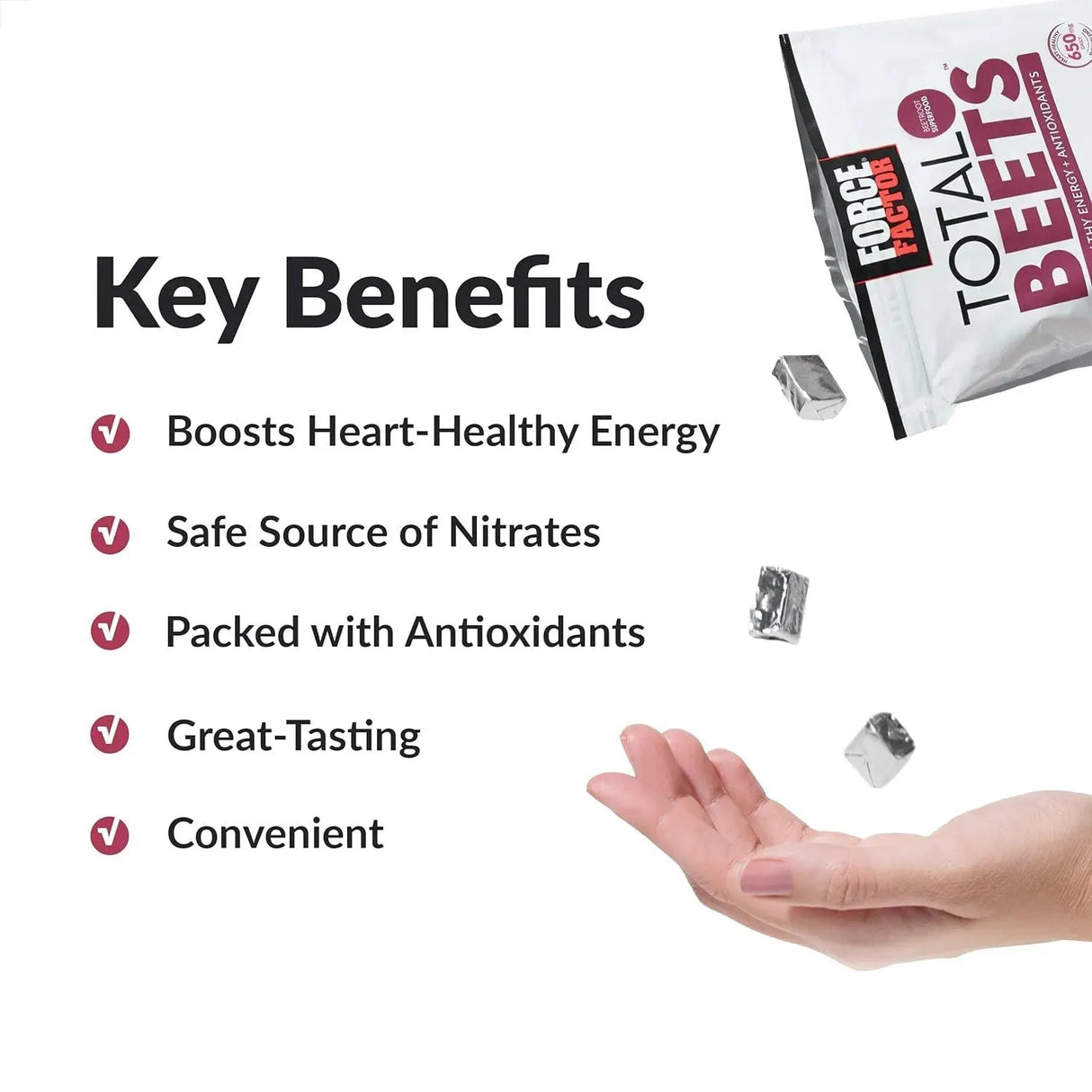 FORCE FACTOR - Force Factor Total Beets Soft Chews with Beetroot 60 Masticables 2 Pack - The Red Vitamin MX - Suplementos Alimenticios - {{ shop.shopifyCountryName }}