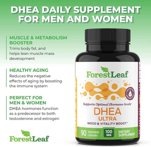 FOREST LEAF - Forest Leaf DHEA 100Mg. 90 Capsulas - The Red Vitamin MX - Suplementos Alimenticios - {{ shop.shopifyCountryName }}