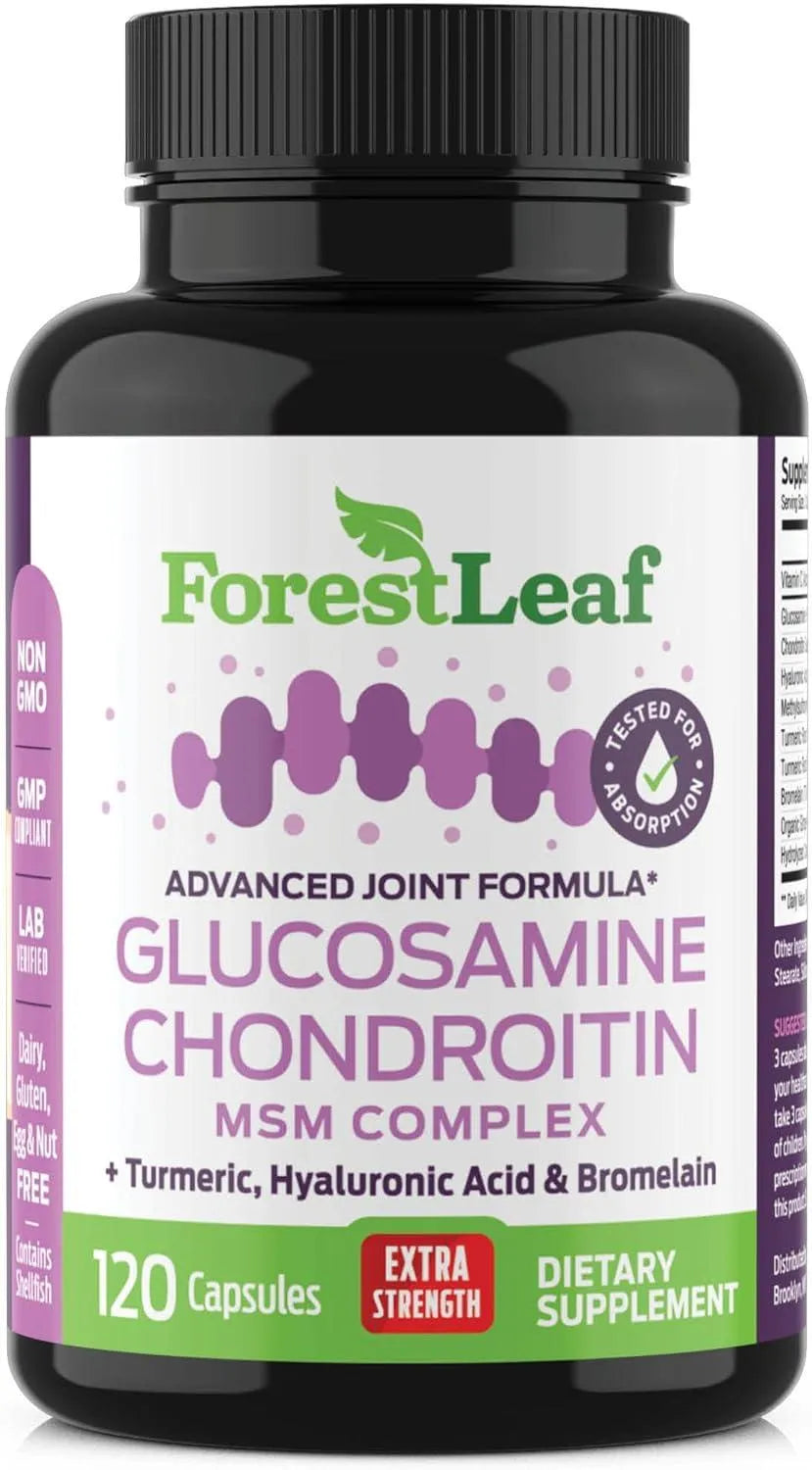 FOREST LEAF - Forest Leaf Glucosamine & Chondroitin with MSM Complex 120 Capsulas - The Red Vitamin MX - Suplementos Alimenticios - {{ shop.shopifyCountryName }}