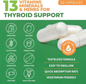 FOREST LEAF - ForestLeaf Thyroid Support for Women and Men with Iodine 60 Capsulas - The Red Vitamin MX - Suplementos Alimenticios - {{ shop.shopifyCountryName }}