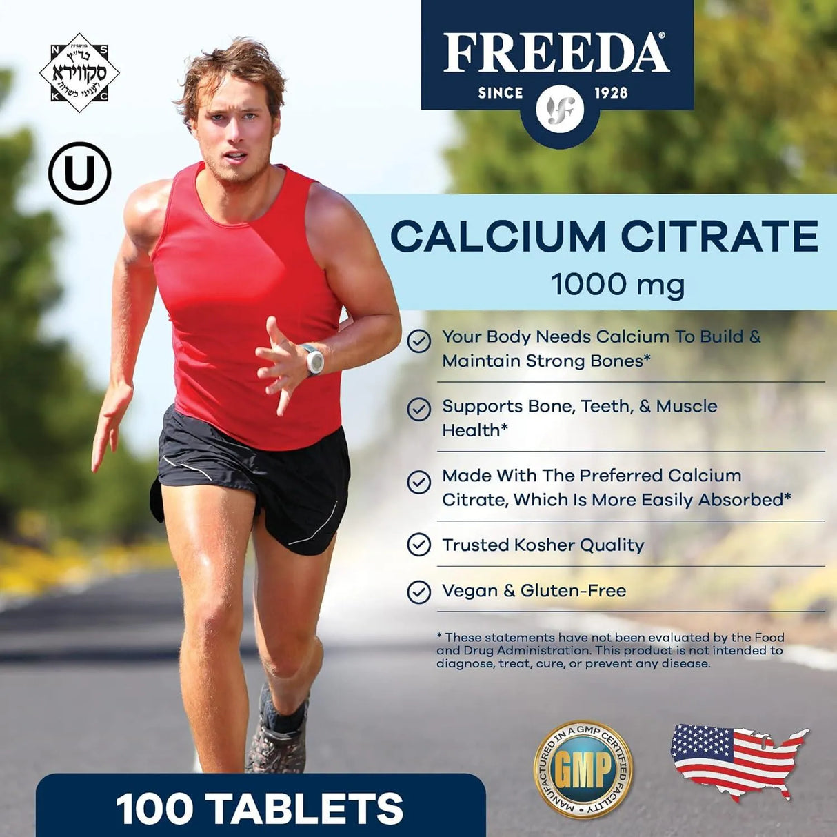 FREEDA - Freeda Calcium Citrate 100 Tabletas - The Red Vitamin MX - Suplementos Alimenticios - {{ shop.shopifyCountryName }}