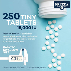 FREEDA - Freeda Kosher Vitamin A Palmitate 15,000 IU 250 Tabletas - The Red Vitamin MX - Suplementos Alimenticios - {{ shop.shopifyCountryName }}