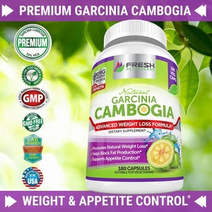 FRESH HEALTHCARE - Fresh Healthcare Pure Garcinia Cambogia Extract 180 Capsulas - The Red Vitamin MX - Suplementos Alimenticios - {{ shop.shopifyCountryName }}