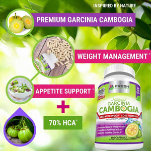 FRESH HEALTHCARE - Fresh Healthcare Pure Garcinia Cambogia Extract 180 Capsulas - The Red Vitamin MX - Suplementos Alimenticios - {{ shop.shopifyCountryName }}