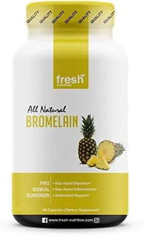 FRESH NUTRITION - Fresh Nutrition High Strength Bromelain Supplement 90 Capsulas - The Red Vitamin MX - Suplementos Alimenticios - {{ shop.shopifyCountryName }}