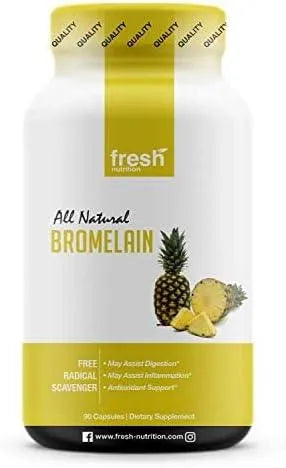 FRESH NUTRITION - Fresh Nutrition High Strength Bromelain Supplement 90 Capsulas - The Red Vitamin MX - Suplementos Alimenticios - {{ shop.shopifyCountryName }}