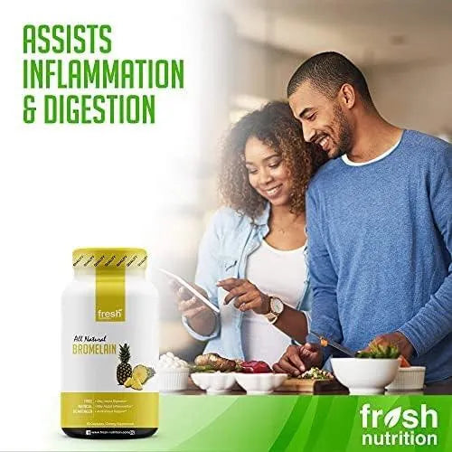 FRESH NUTRITION - Fresh Nutrition High Strength Bromelain Supplement 90 Capsulas - The Red Vitamin MX - Suplementos Alimenticios - {{ shop.shopifyCountryName }}