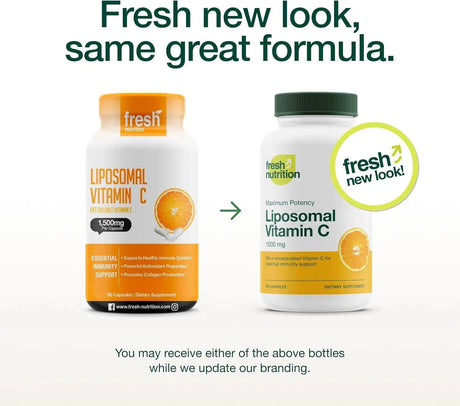 FRESH NUTRITION - Fresh Nutrition Liposomal Vitamin C 1500Mg. 90 Capsulas - The Red Vitamin MX - Suplementos Alimenticios - {{ shop.shopifyCountryName }}