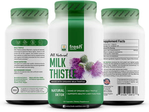 FRESH NUTRITION - Fresh Nutrition Milk Thistle Organic 2000Mg. 120 Capsulas - The Red Vitamin MX - Suplementos Alimenticios - {{ shop.shopifyCountryName }}