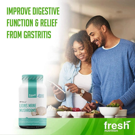 FRESH NUTRITION - Fresh Nutrition Organic Lions Mane Mushroom 90 Capsulas - The Red Vitamin MX - Suplementos Alimenticios - {{ shop.shopifyCountryName }}