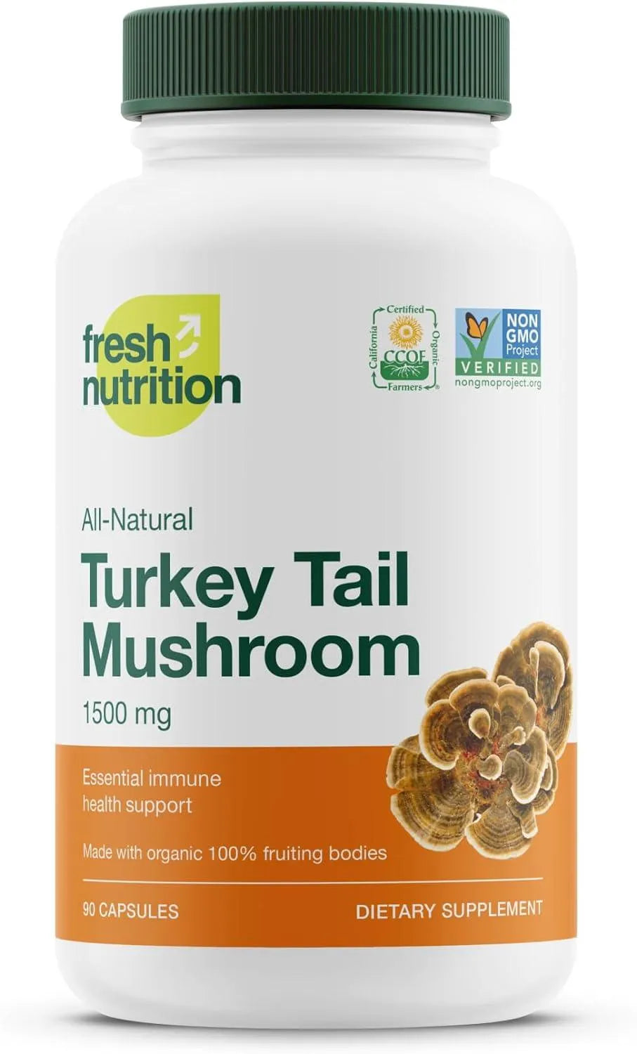 FRESH NUTRITION - Fresh Nutrition Organic Turkey Tail Mushroom Extract 1500Mg. 90 Capsulas - The Red Vitamin MX - Suplementos Alimenticios - {{ shop.shopifyCountryName }}