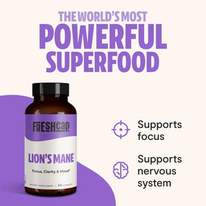 FRESHCAP - FreshCap Lion's Mane Mushroom Supplement 1000Mg. 60 Capsulas - The Red Vitamin MX - Suplementos Alimenticios - {{ shop.shopifyCountryName }}