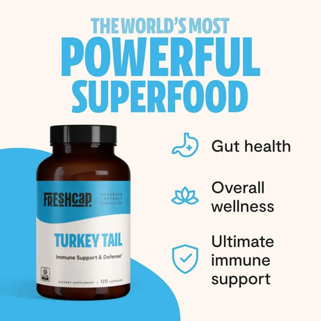 FRESHCAP - FreshCap Turkey Tail Mushroom 120 Capsulas - The Red Vitamin MX - Suplementos Alimenticios - {{ shop.shopifyCountryName }}